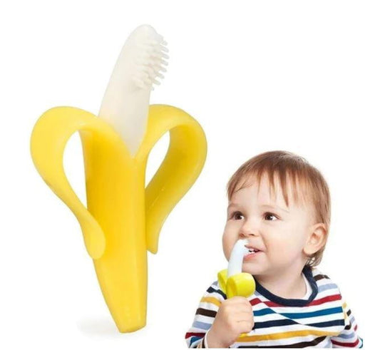 Baby Silicone Products - Baby Banana Silicone Toothbrush & Teether