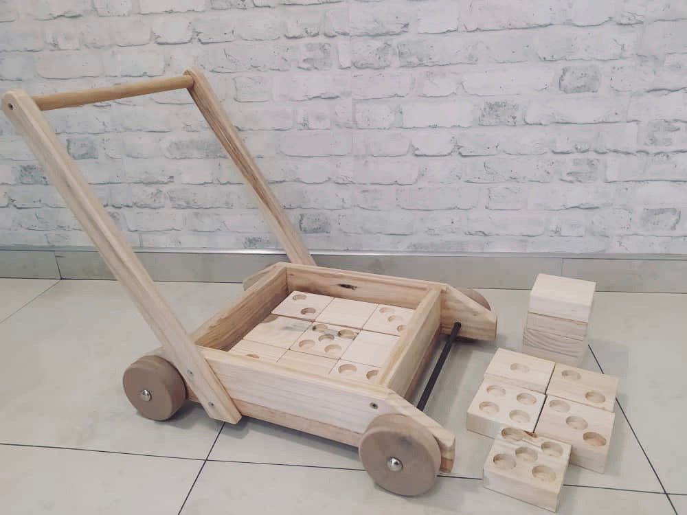 Classic Wooden Baby Push Walker – Chai Namibia - Main Image