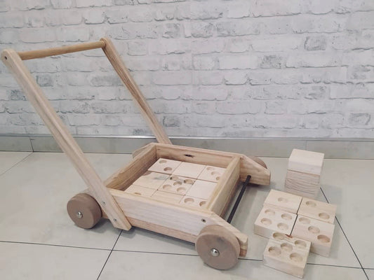 Baby Wooden Toys - Classic Wooden Baby Push Walker