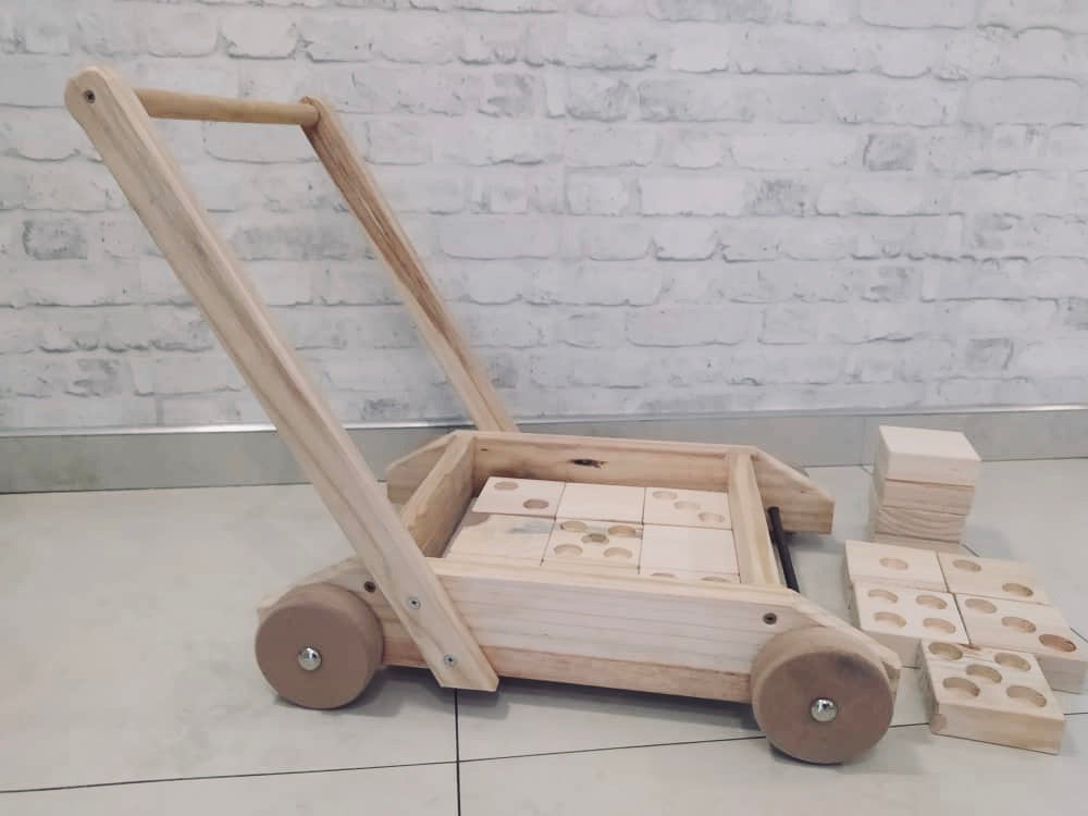 Baby Wooden Toys - Classic Wooden Baby Push Walker