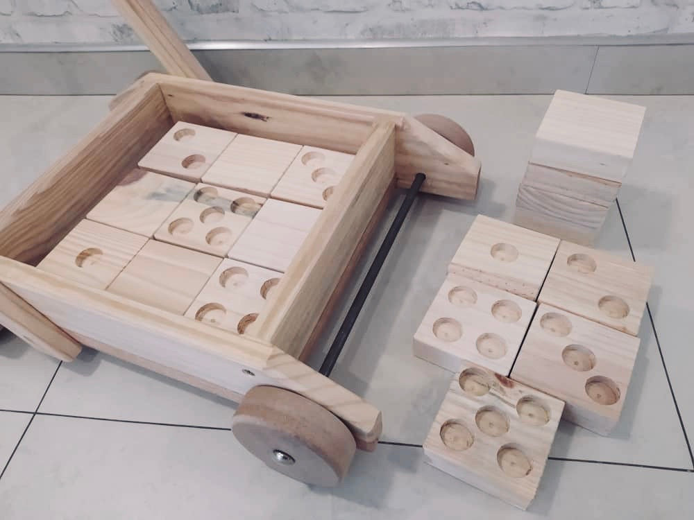 Baby Wooden Toys - Classic Wooden Baby Push Walker