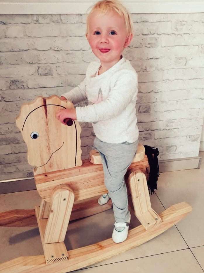Baby Wooden Toys - Classic Wooden Rocking Horse