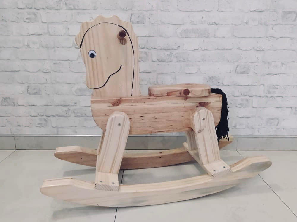Baby Wooden Toys - Classic Wooden Rocking Horse
