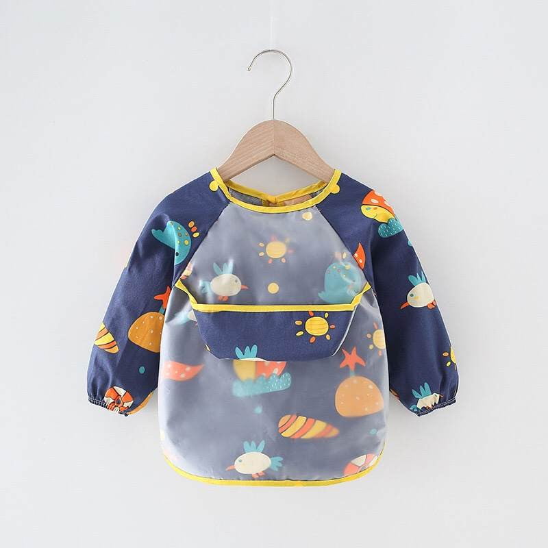 Long Sleeve Smock Bibs - Baby & Toddler (9-24 Months) Long Sleeve Smock Bib/Apron