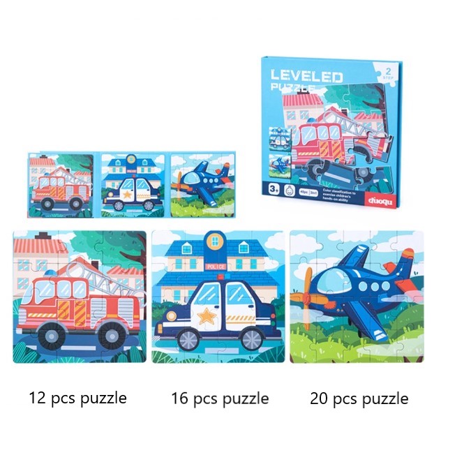 Magnetic Puzzles - Level-Up Kids Magnetic Puzzle Sets 3in1 - Ages 3+ Years