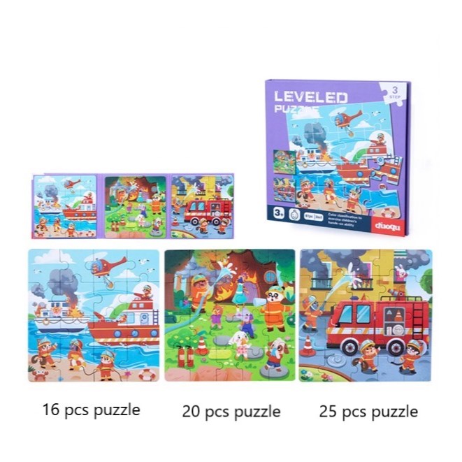 Magnetic Puzzles - Level-Up Kids Magnetic Puzzle Sets 3in1 - Ages 3+ Years