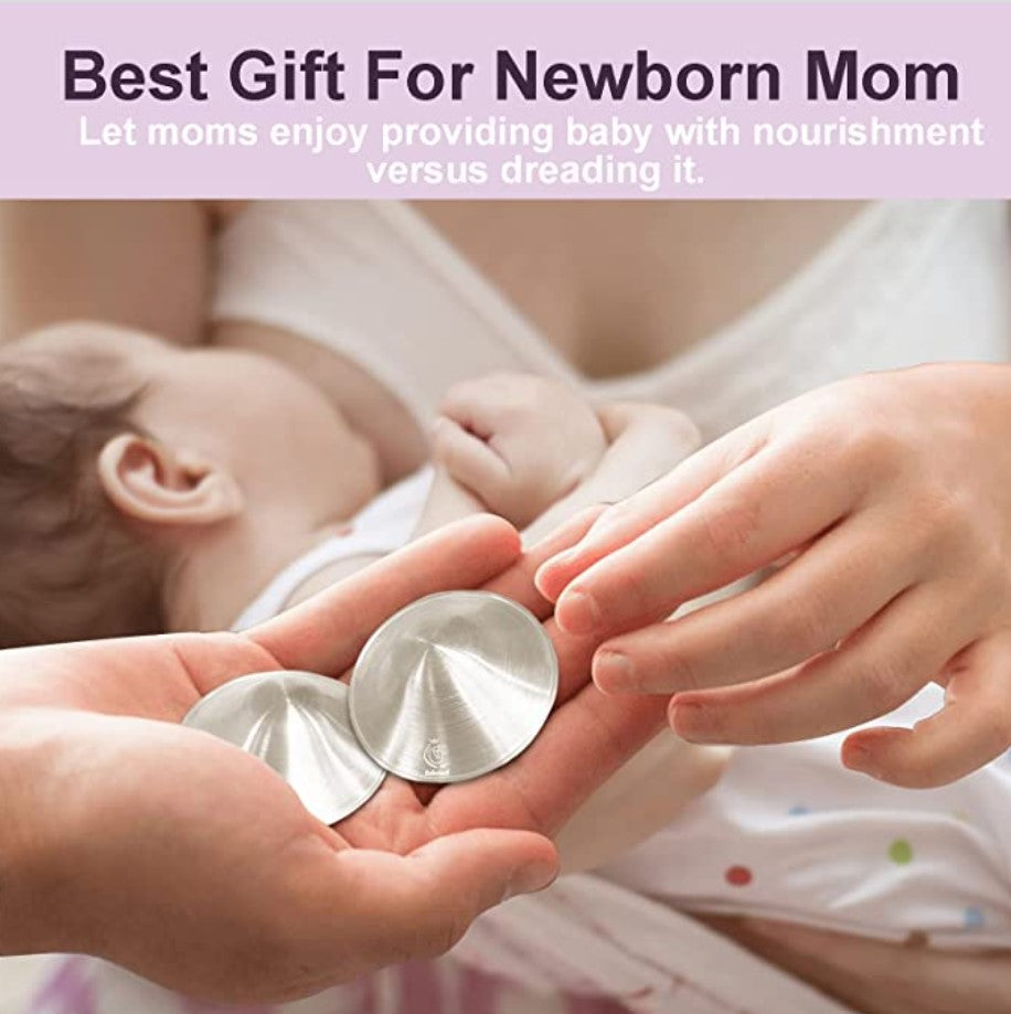 Silver Nipple Cups - Chai Silver Nursing Cups - Breastfeeding Friendly