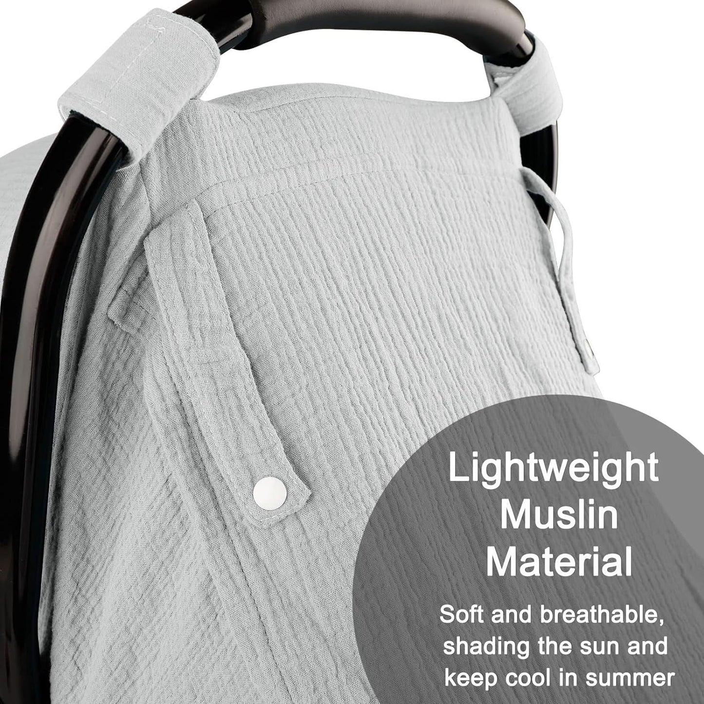 Muslin Baby Car Seat Cover – Breathable 360° Protection