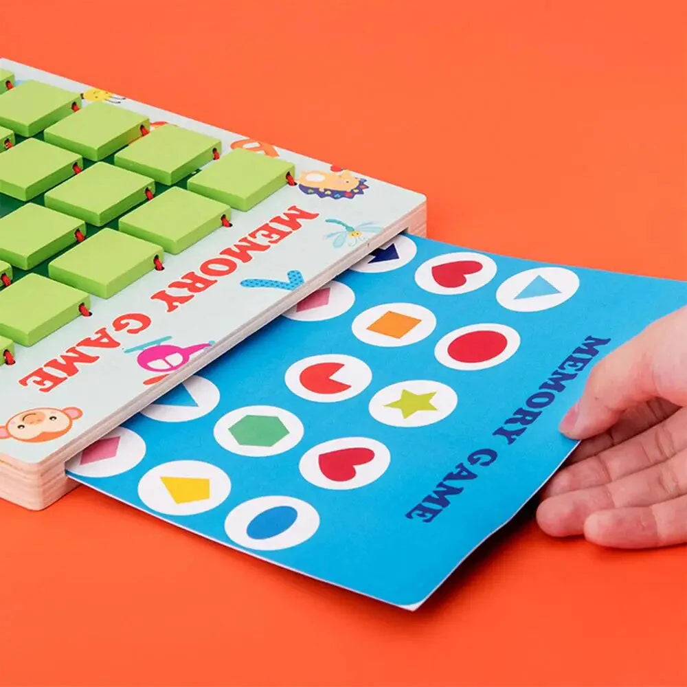 Large Wooden Memory Matching Game