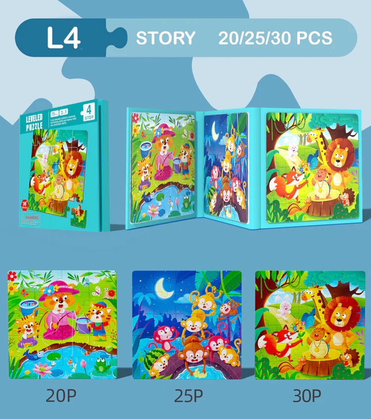3in1 Magnetic Jigsaw Puzzle Sets - Ages 3+ Years