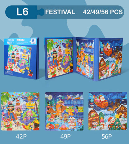 3in1 Magnetic Jigsaw Puzzle Sets - Ages 3+ Years