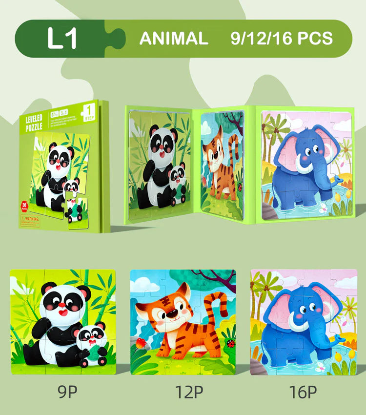 3in1 Magnetic Jigsaw Puzzle Sets - Ages 3+ Years