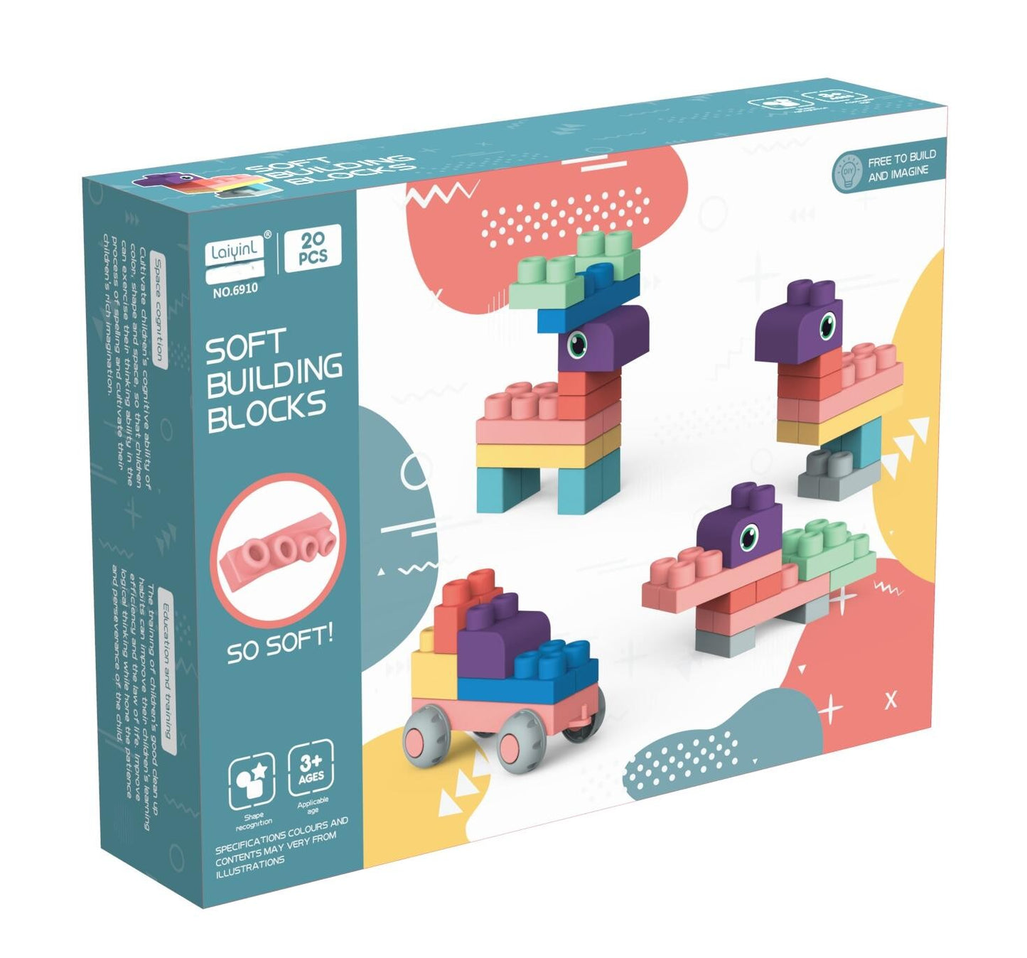 My First Extra Large Soft Baby Building Blocks - TPEE Rubber