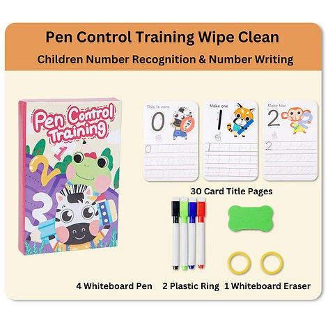 Reusable Preschool Pen Control Training Books - 30 Reusable Pages