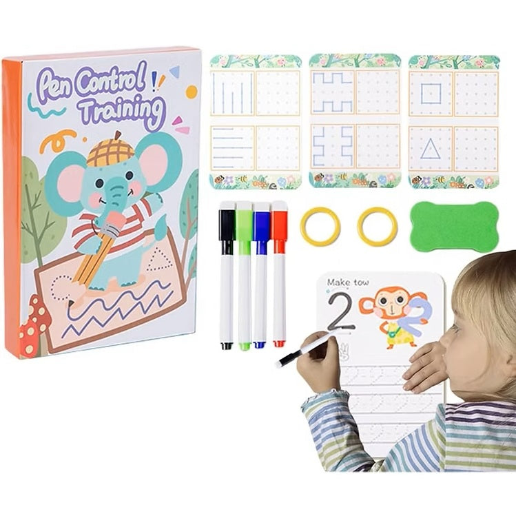 Reusable Preschool Pen Control Training Books - 30 Reusable Pages