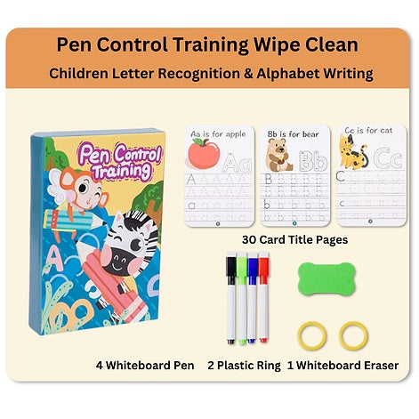 Reusable Preschool Pen Control Training Books - 30 Reusable Pages