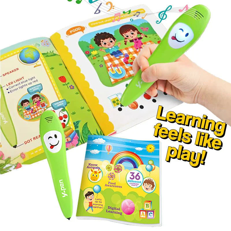 Y-Pen Interactive Pre-School Educational Book - Digital Pen Included