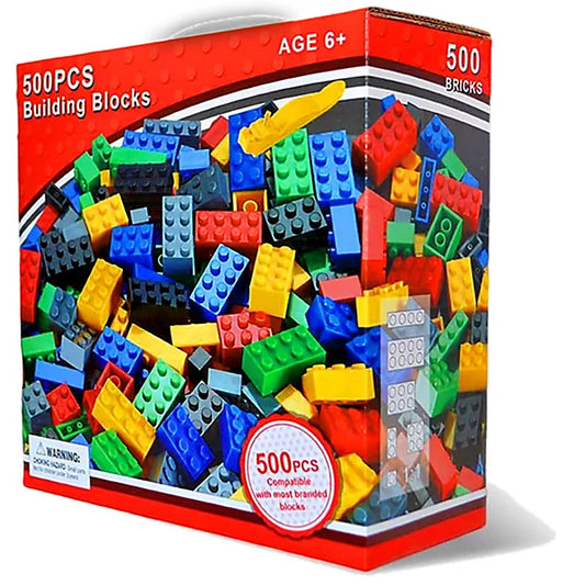 Kids Classic Building Blocks (500 Pieces) - Lego Compatible