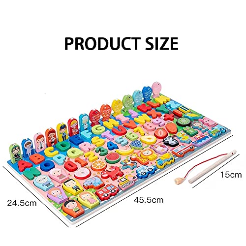 Montessori 6in1 Wooden Educational Puzzle & Sorting Board Toy