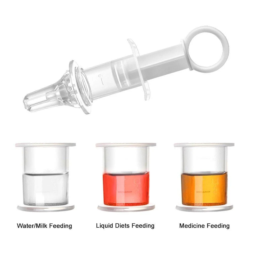 Baby Oral Medicine & Feeding Syringe - White