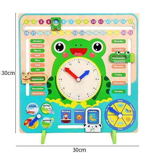 All-in-One Montessori Clock & Calendar for Kids