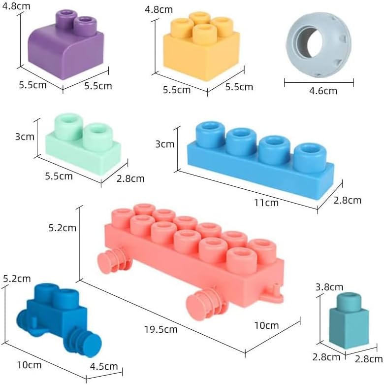 My First Extra Large Soft Baby Building Blocks - TPEE Rubber