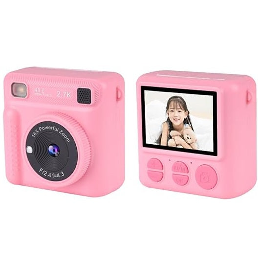 Kids Instant Camera With Built-In Thermal Printer (32GB SD Card Incl)