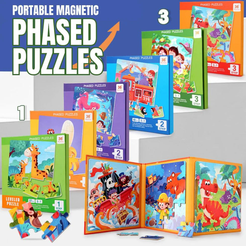 3in1 Magnetic Jigsaw Puzzle Sets - Ages 3+ Years