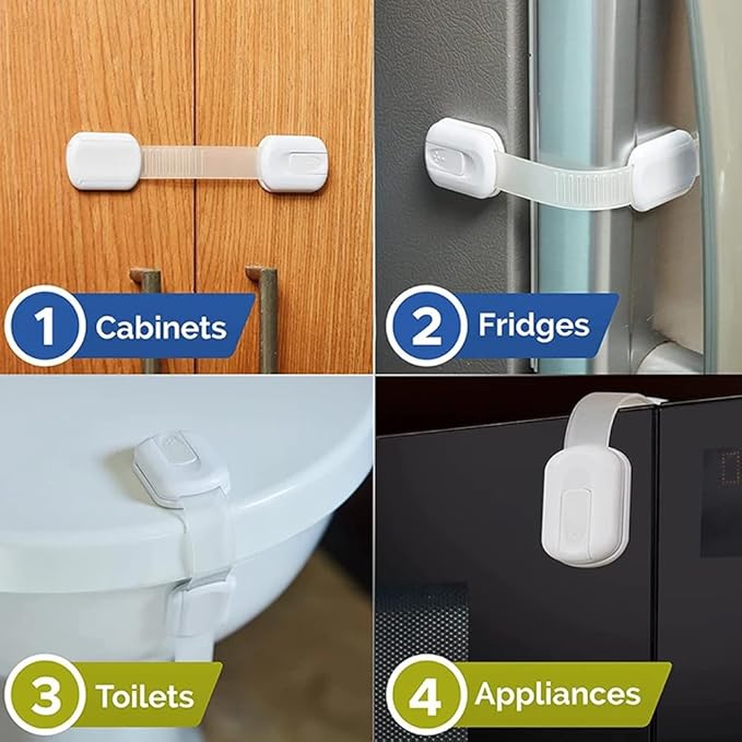 Multi-Purpose Baby Safety Flexi Locks - Pack of 6
