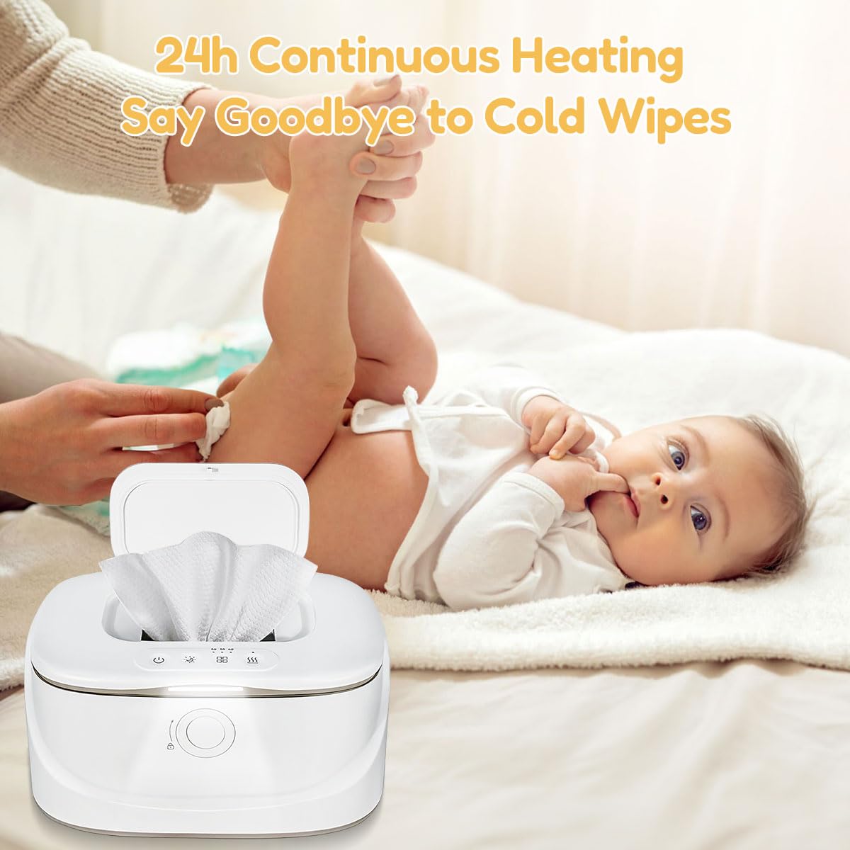 Electric Baby Wet Wipe Warmer - White