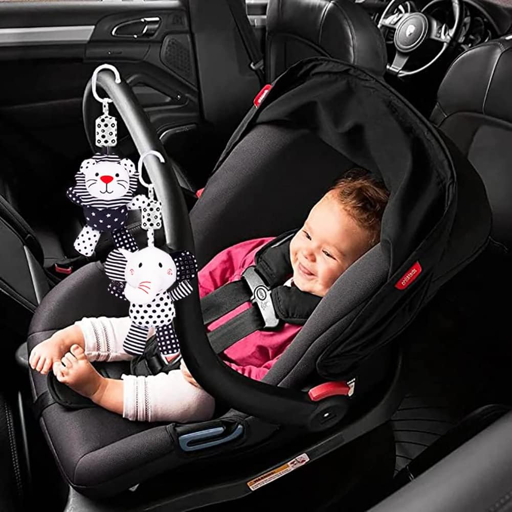 Baby Hanging Black & White Rattle Plush Toys