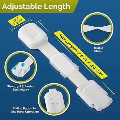 Multi-Purpose Baby Safety Flexi Locks - Pack of 6