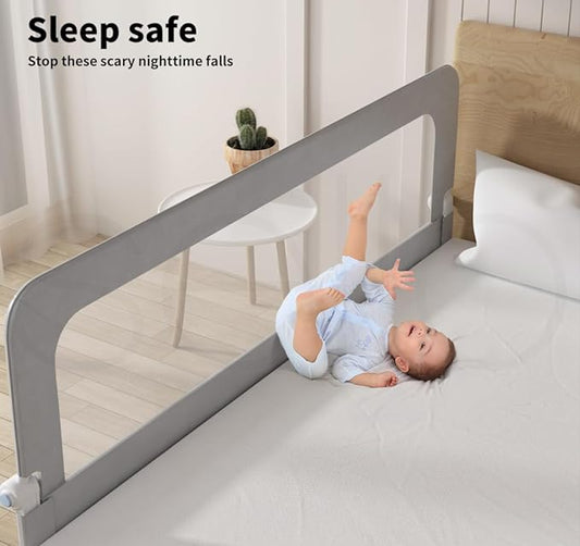 Kids Swing-Down Safety Bed Rail - 1.5 Meter (Grey)