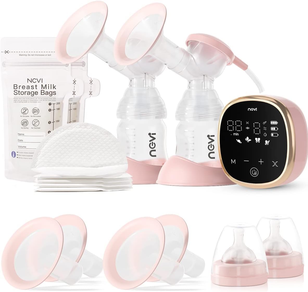 NCVI Double Electric Breast Pump (Hospital-Grade Strength)