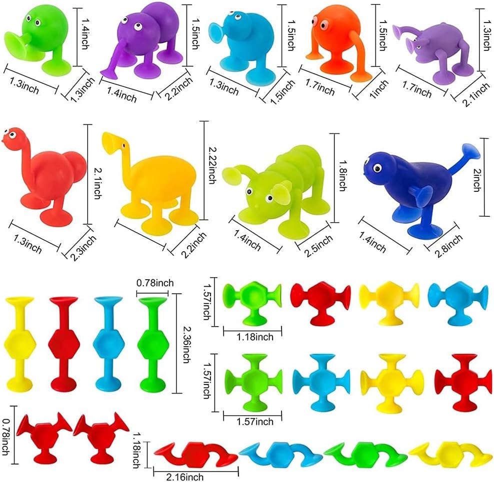 Funpaste Silicone Animal Suction Pops - 27 pcs