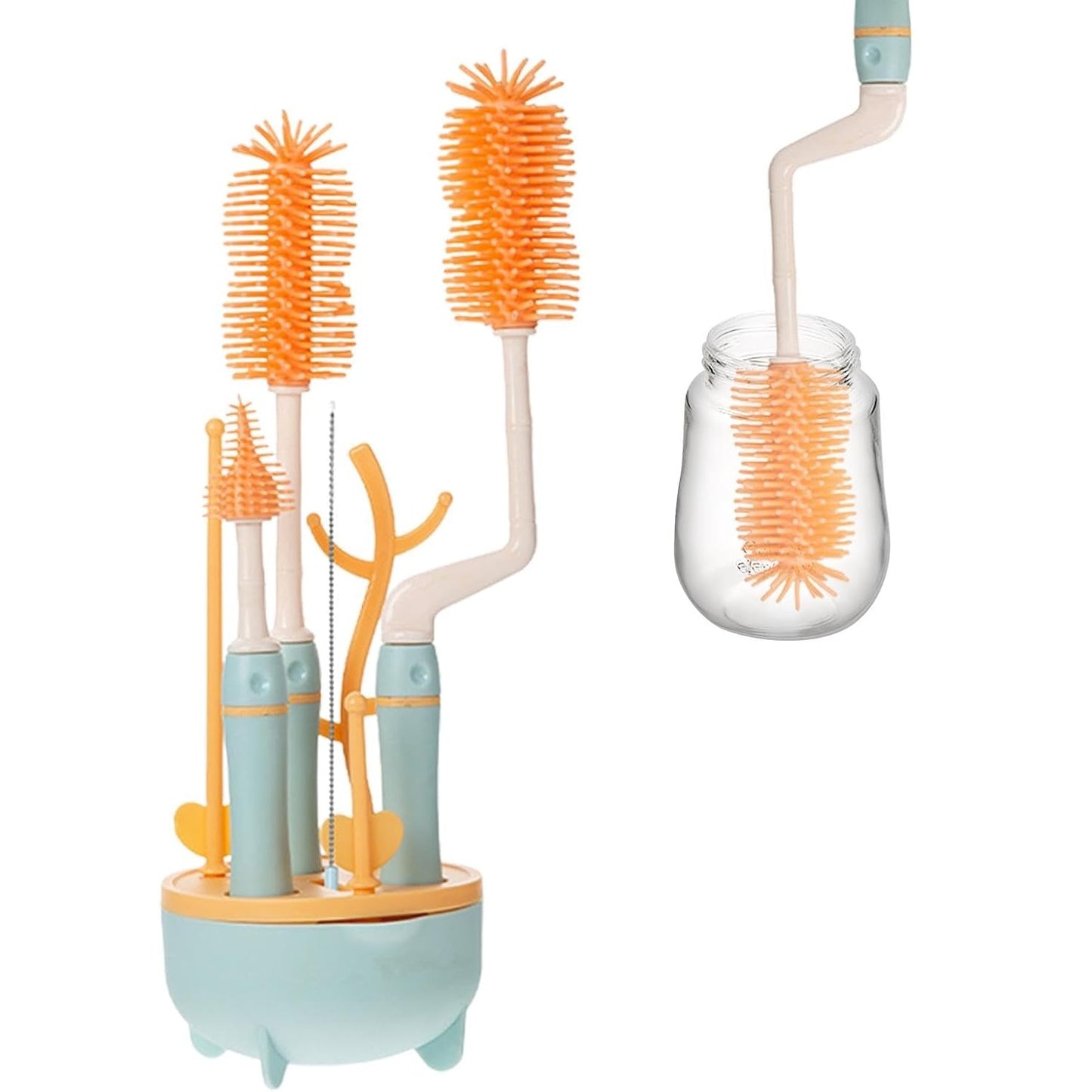 Silicone Baby Bottle Cleaning Brush Set - 8 Piece