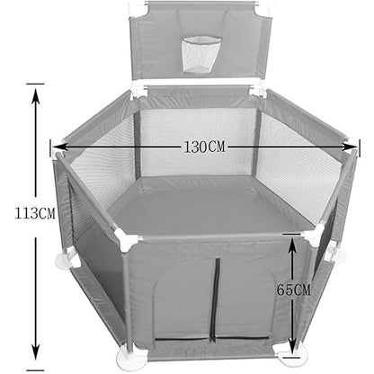 Small Hexagon Fabric Playpen - 130 cm x 113 cm