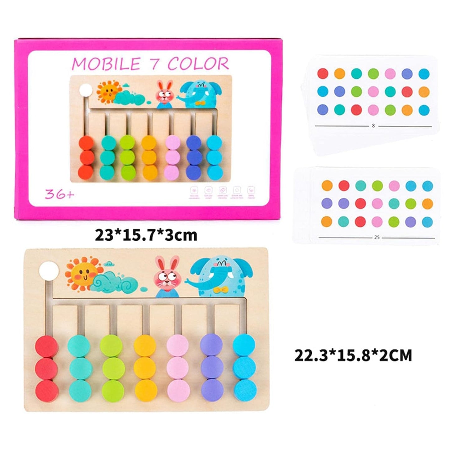 Montessori 7-Color Matching Slide Puzzle