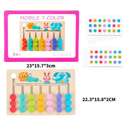 Montessori 7-Color Matching Slide Puzzle