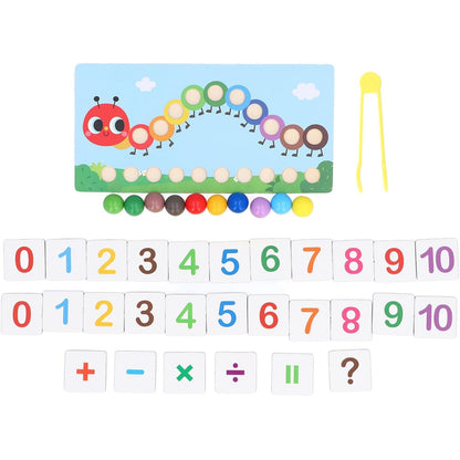 Montessori Caterpillar Math & Color Matching Toy