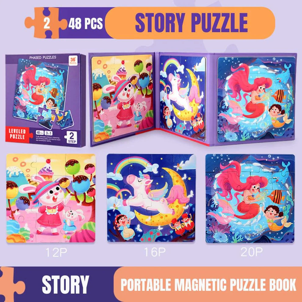 3in1 Magnetic Jigsaw Puzzle Sets - Ages 3+ Years
