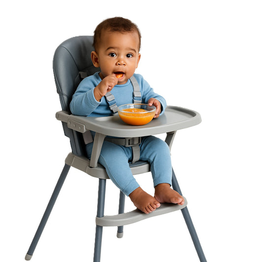 2-IN-1 Baby High Chair - Grey