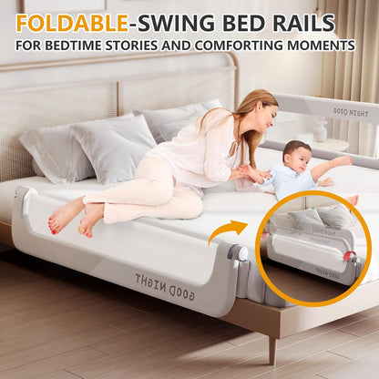 Kids Swing-Down Safety Bed Rail - 1.5 Meter