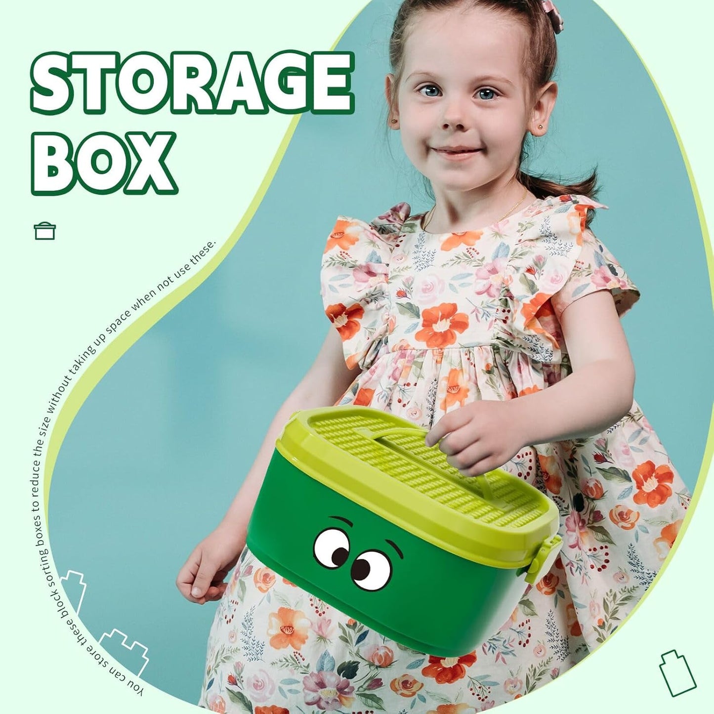 Lego & Building Blocks Sorting & Storage Boxes - Compatible With Classic Sized Blocks