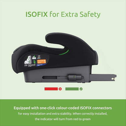 Travel-Light ISOFIX Kids Car Booster Seat (Group 2/3) - I-SIZE Certified