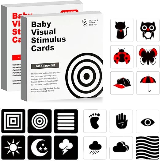Montessori Baby Visual Stimulation Cards - 2 Pack