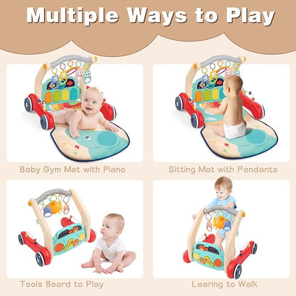 2-IN-1 Piano Play Mat & Baby Walker