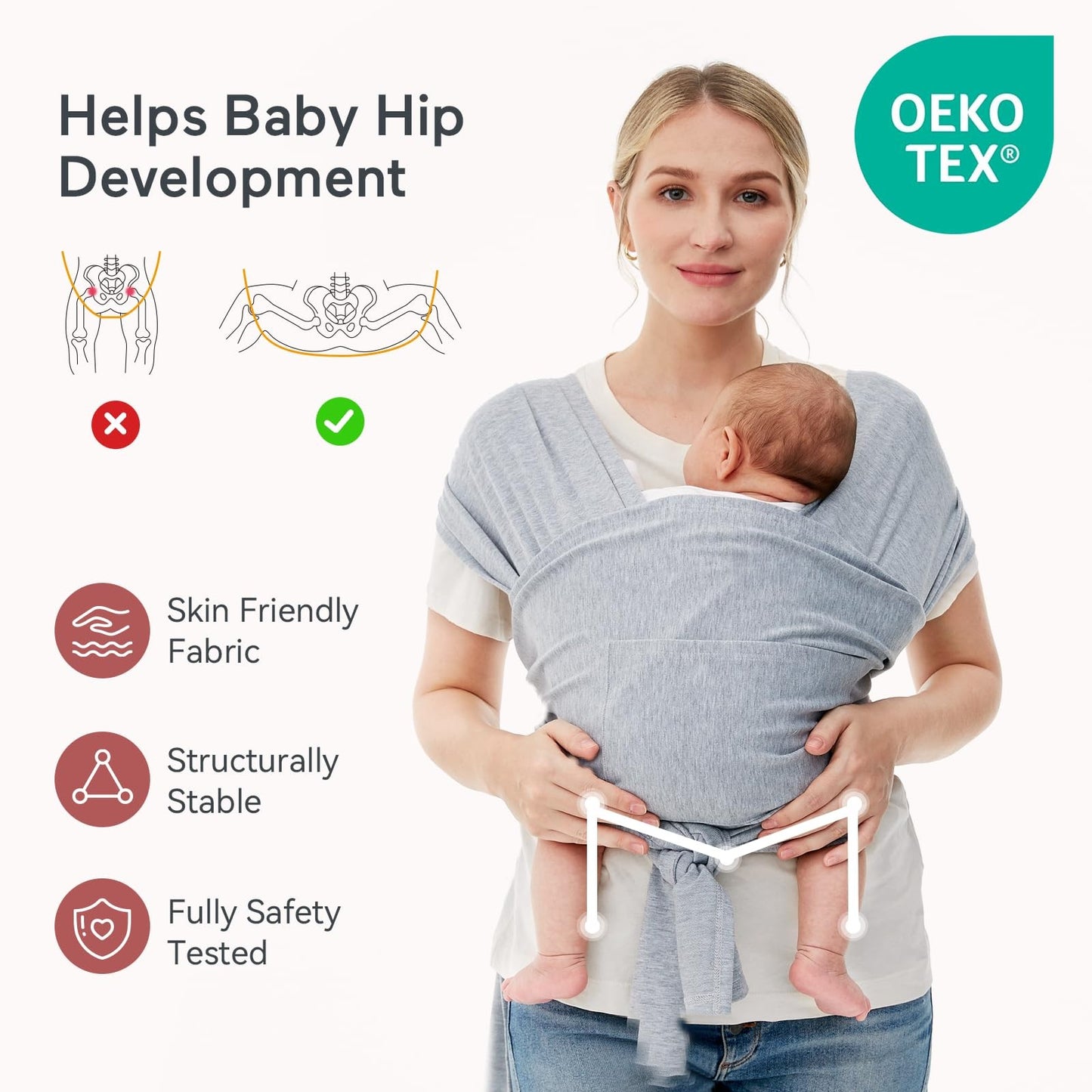 Ergonomic Baby Wrap Carrier - Adjustable