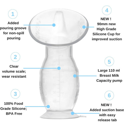 GAMAL Manual Silicone Breast Pump - 110ml