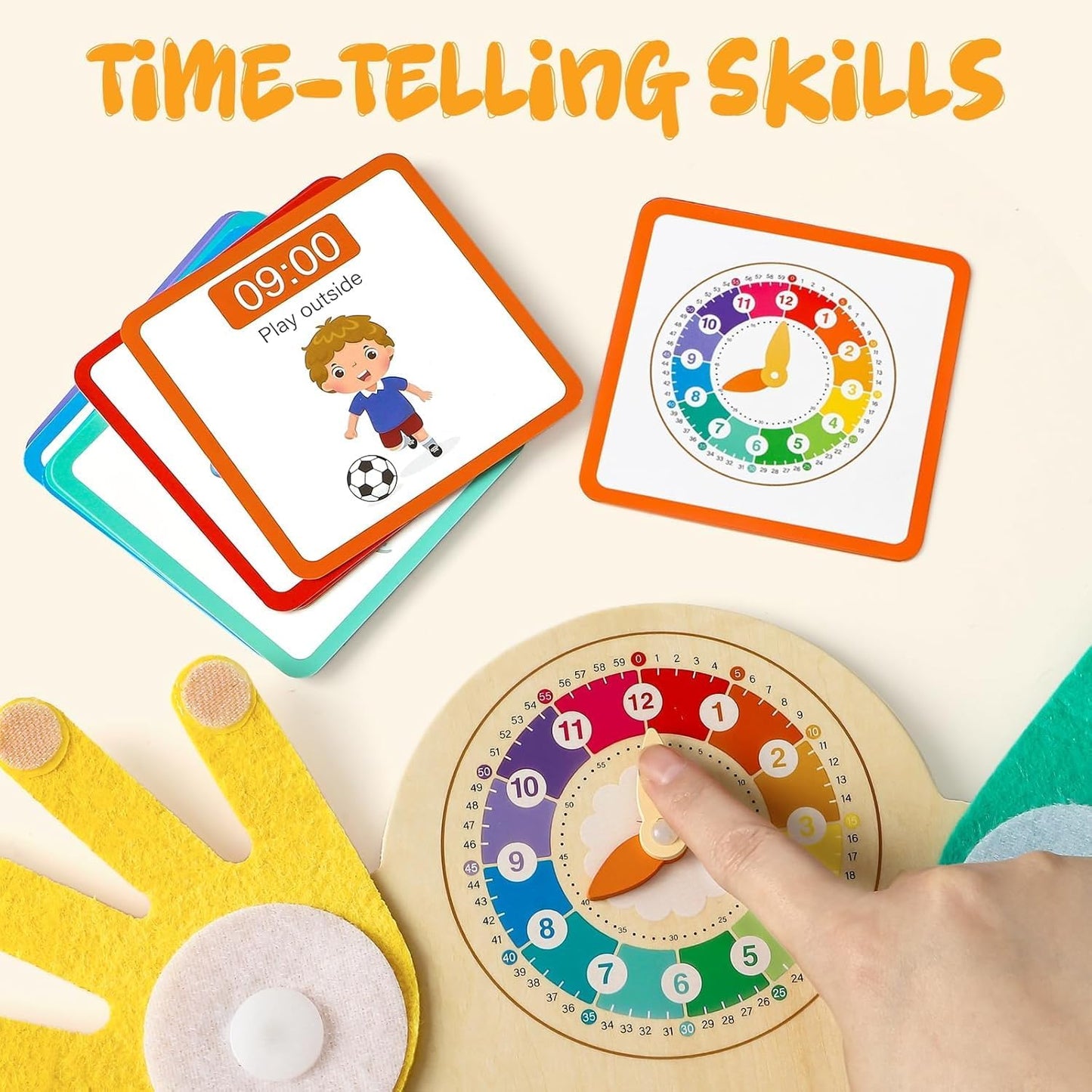 Montessori Preschool Math, Counting & Time Learning Wooden Toy